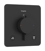 Hansgrohe Ecostat Comfort Q afbouwdeel voor inbouwthermotaat voor 2 functies - mat zwart