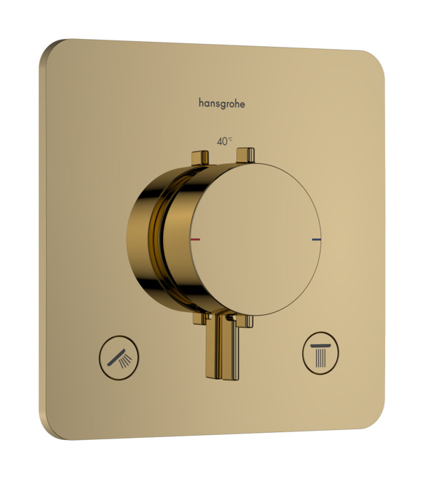Hansgrohe Ecostat Comfort Q afbouwdeel voor inbouwthermotaat voor 2 functies - polished gold optic