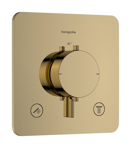 Hansgrohe Ecostat Comfort Q afbouwdeel voor inbouwthermotaat voor 2 functies - polished gold optic