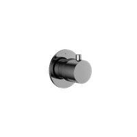 Hotbath Cobber CB7069EXT afbouwdeel inbouw doorstroom stopkraan - gepolijst zwart pvd