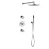 Regn inbouw doucheset met 2 stopkranen - ronde handdouche - 25cm hoofddouche - plafondbuis - glijstang - chroom