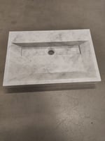 TWEEDEKANS - Forzalaqua Bellezza carrara gepolijst 60x40x9cm zonder kraangaten