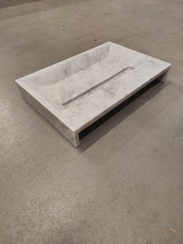 TWEEDEKANS - Forzalaqua Bellezza carrara gepolijst 60x40x9cm zonder kraangaten