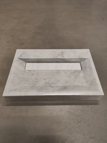 TWEEDEKANS - Forzalaqua Bellezza carrara gepolijst 60x40x9cm zonder kraangaten