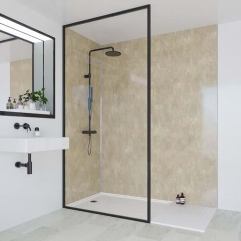 Multipanel classic wandpaneel 240x118cm - hydrolock - travertine