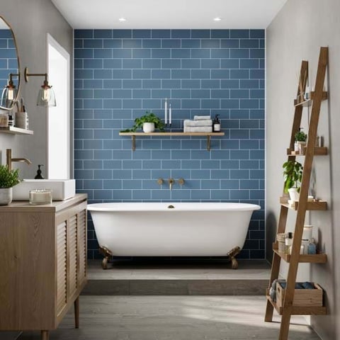 Multipanel Tile metro wandpaneel 240x58cm - hydrolock - Misty Blue