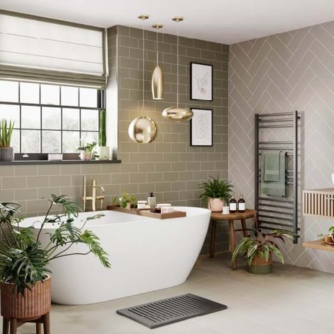 Multipanel Tile metro wandpaneel 240x58cm - hydrolock - Sage Green