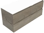 Blinq Tania wastafelonderkast 120x46 cm. 4x lade zilver eiken