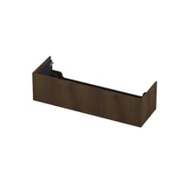 Ink onderkast 140x45cm - push to open - 1 lade - verticaal gefreesd - fineer chocolate