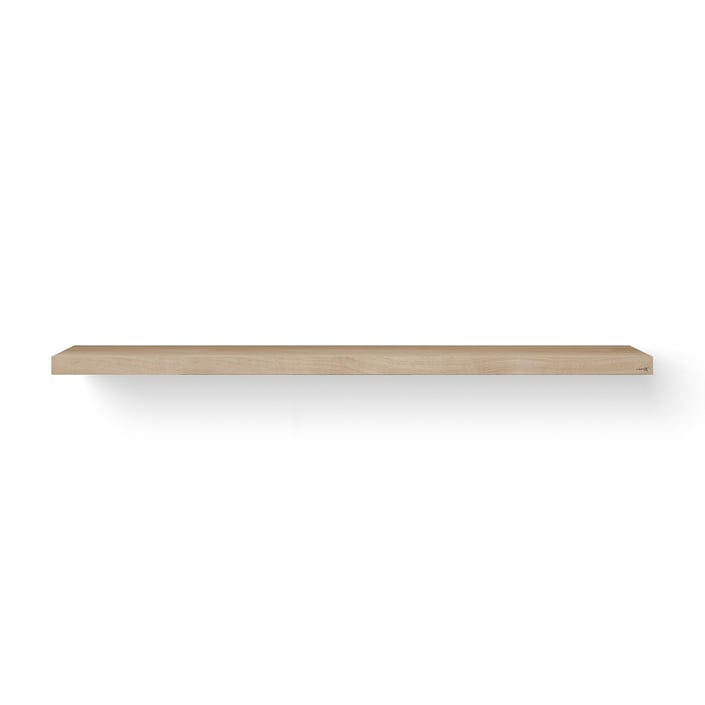 Looox Wooden Base Shelf Solo wastafelblad 200x46cm - RVS ophanging - old grey