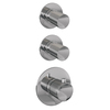 Brauer Chrome Carving thermostatische inbouw doucheset - hoofddouche 20cm - rechte wandarm - staafhanddouche - chroom
