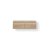 LoooX Wooden Drawer BoX badmeubel 120x46cm massief eiken 2 lades - old grey