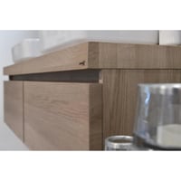 LoooX Wooden Drawer BoX badmeubel 120x46cm massief eiken 2 lades - old grey