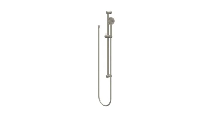 IVY glijstangset - doucheslang 150cm - satin spray handdouche - geborsteld nickel PVD