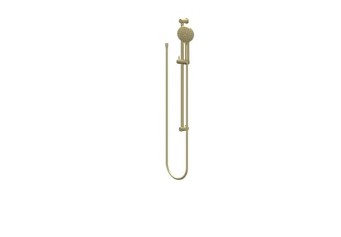 IVY glijstangset - doucheslang 150cm - 3 standen handdouche - geborsteld mat goud PVD