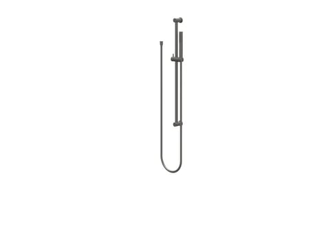 IVY glijstangset - doucheslang 150cm - staafhanddouche - geborsteld metal black PVD