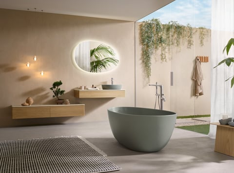 Villeroy & Boch Antao vrijstaand bad 170x75cm quaryl - morning green