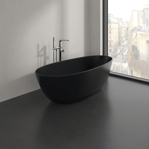 Villeroy & Boch Antao vrijstaand bad 170x75cm quaryl - pure black