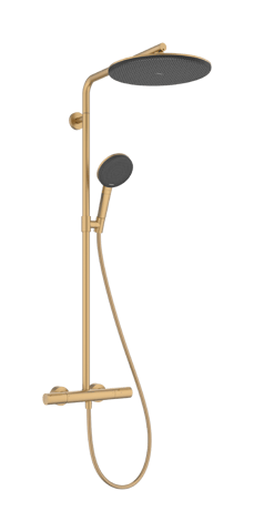 Hansgrohe Raindance Alive S Puro showerpipe 300 1jet EcoSmart met Ecostat Element - Brushed Bronze