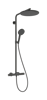 Hansgrohe Raindance Alive S Puro showerpipe 300 1jet EcoSmart met Ecostat Element - Brushed Black Chrome