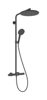 Hansgrohe Raindance Alive S Puro showerpipe 300 1jet EcoSmart met Ecostat Element - Brushed Black Chrome