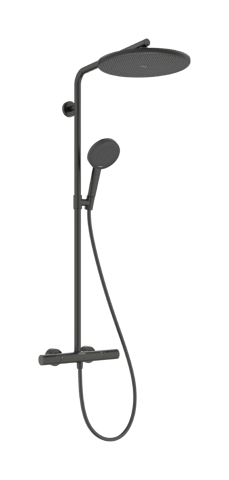 Hansgrohe Raindance Alive S Puro showerpipe 300 1jet EcoSmart met Ecostat Element - Brushed Black Chrome
