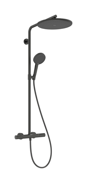 Hansgrohe Raindance Alive S Puro showerpipe 300 1jet EcoSmart met Ecostat Element - Brushed Black Chrome