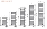 Vasco E-Bano elektrische radiator 60x178,9cm - witte regelaar - wit RAL 9016