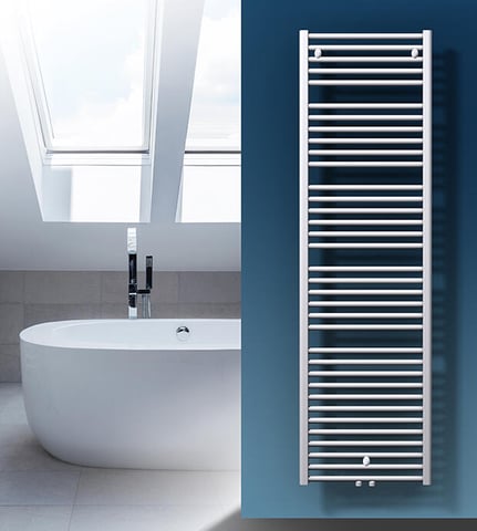 Vasco E-Bano elektrische radiator 60x178,9cm - witte regelaar - wit RAL 9016