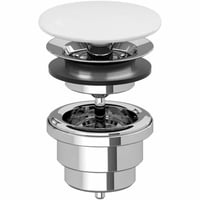 Villeroy & Boch niet-afsluitbare plug vlakke keramische afdekking - stone white