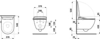 Laufen Cleanet Pro X douche wc 54cm SilentFlush wit