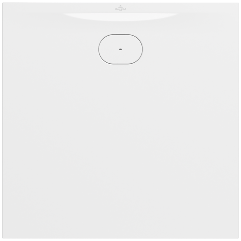 Villeroy & Boch Ecora douchevloer 90x90cm antislip - afvoer korte zijde - white alpine