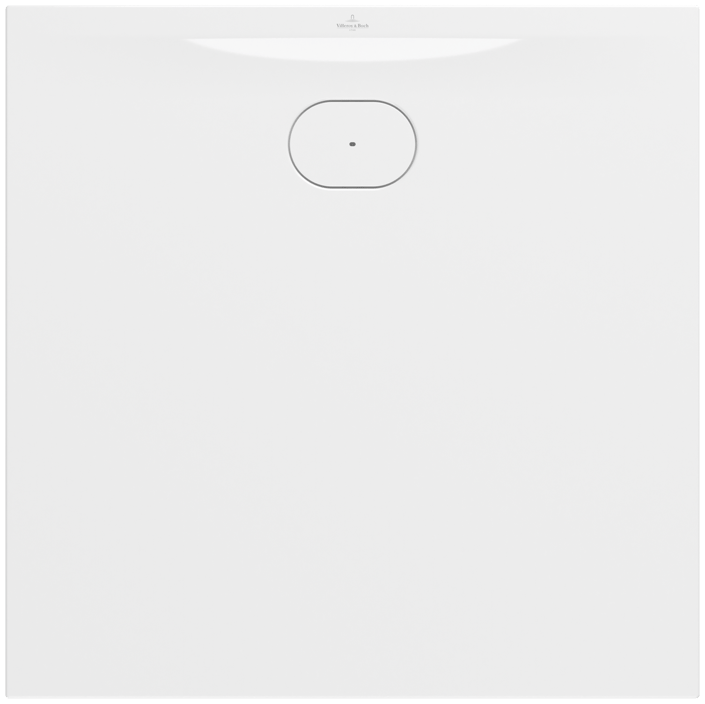 Villeroy & Boch Ecora douchevloer 90x90cm antislip - afvoer korte zijde - white alpine