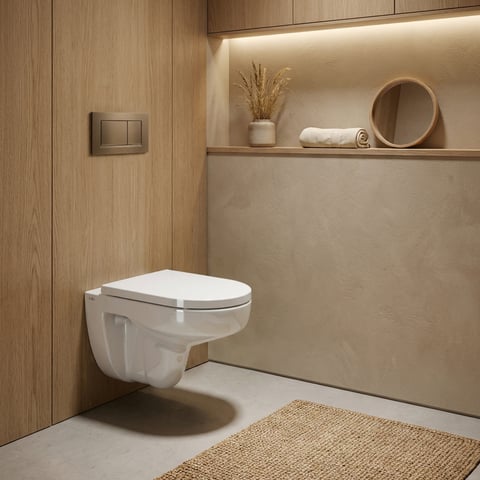 Clou InBe 2 wandtoilet pack TurboFlush 53cm zichtbare montage met zitting SC & QR wit