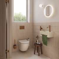 Clou InBe 3 wandtoilet pack Rimless 49cm met zitting SC & QR wit