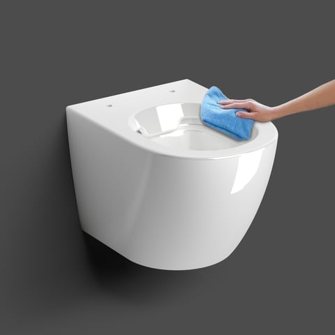 Clou InBe 3 wandtoilet pack Rimless 49cm met zitting SC & QR wit