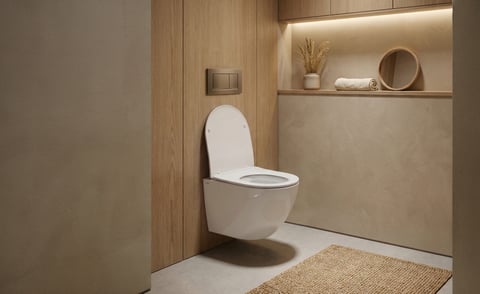 Clou InBe 3 wandtoilet pack TurboFlush 49cm met zitting SC & QR wit