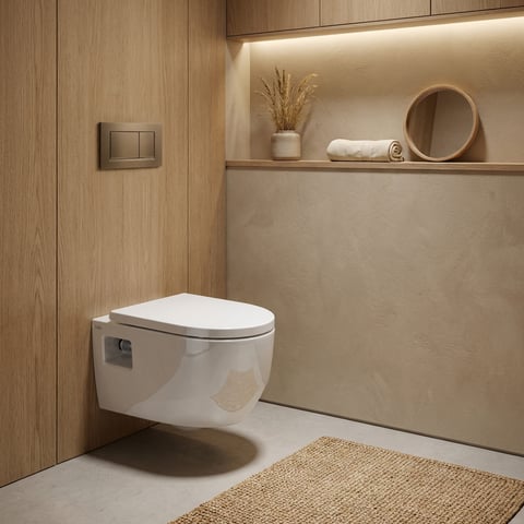 Clou InBe 4 wandtoilet pack TurboFlush 54cm zichtbare montage met zitting SC & QR wit