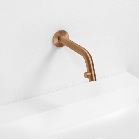 Clou Kaldur wandfonteinkraan 16cm - geborsteld brons PVD