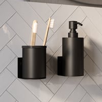 Brauer zeepdispenser en beker - mat zwart