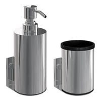 Brauer zeepdispenser en beker - chroom