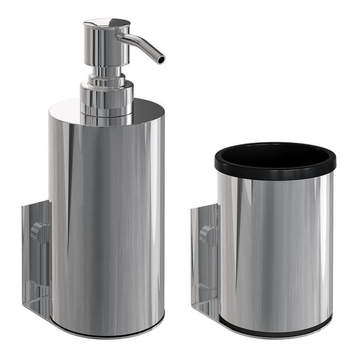 Brauer zeepdispenser en beker - chroom