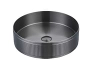 Luca Sanitair Luca Luna opzetwastafel 37,8x37,8x11cm -  Gun Metal PVD