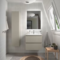 Alvoro Vela badmeubel 60cm - keramische wastafel midden wit - 1 kraangat - mat grijs