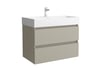 Alvoro Nova badmeubel 80cm - keramische wastafel midden wit - 1 kraangat - mat grijs