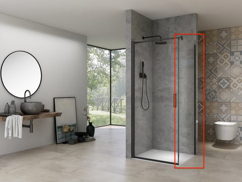 Van Rijn Products ST02LP150ZW vaste wand 97-99cm - zwart