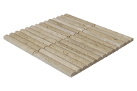 The Mosaic Factory Kitkat convex mozaïektegel 1,9x15,2cm - travertine