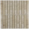 The Mosaic Factory Kitkat flat mozaïektegel 2,2x14,8cm - travertine