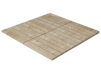 The Mosaic Factory Kitkat flat mozaïektegel 2,2x14,8cm - travertine