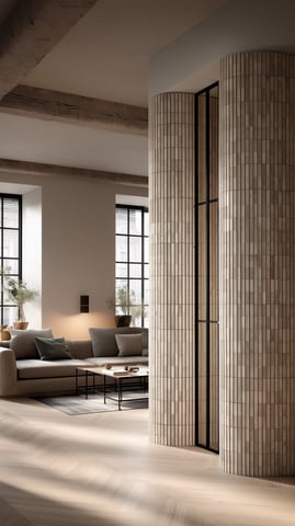 The Mosaic Factory Kitkat original mozaïektegel 2,2x14,8cm - travertine